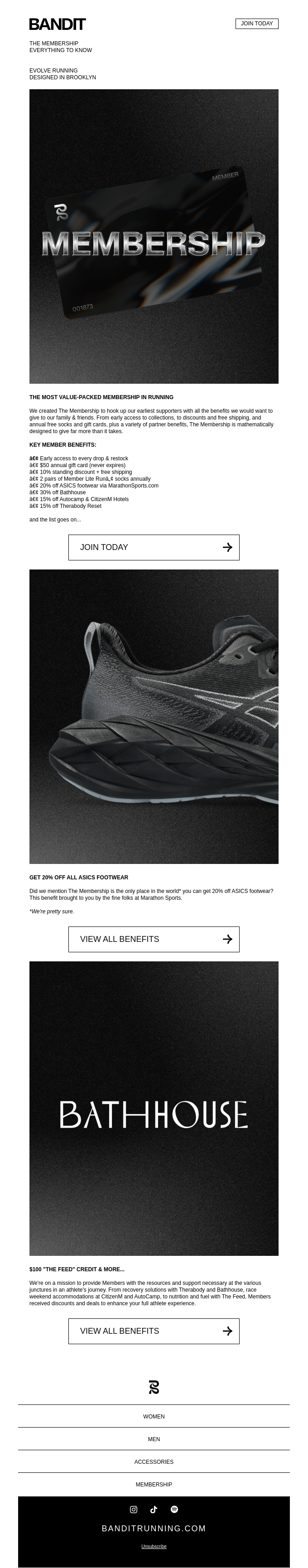 Bandit membership email