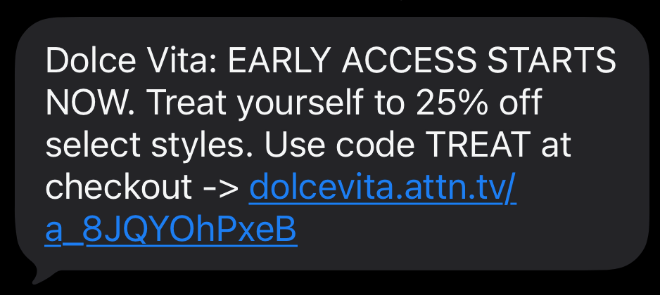 Dolce Vita text leading with early access for subscribers