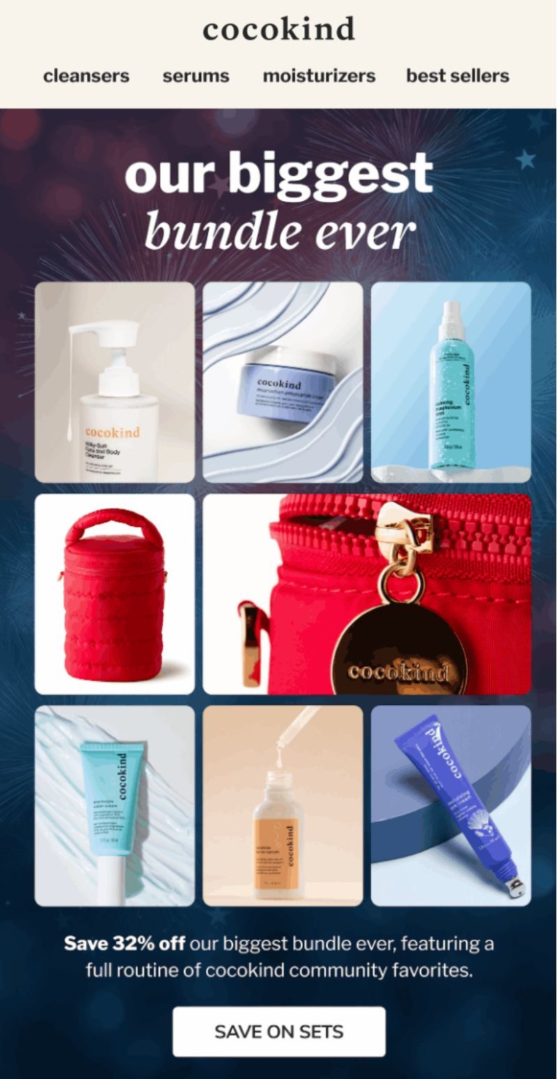 Cocokind biggest bundle ever email at 32% off