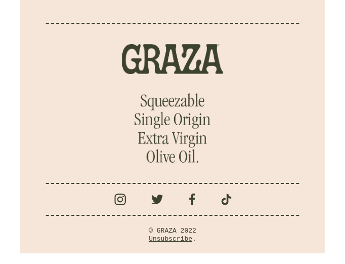 Graza email footer